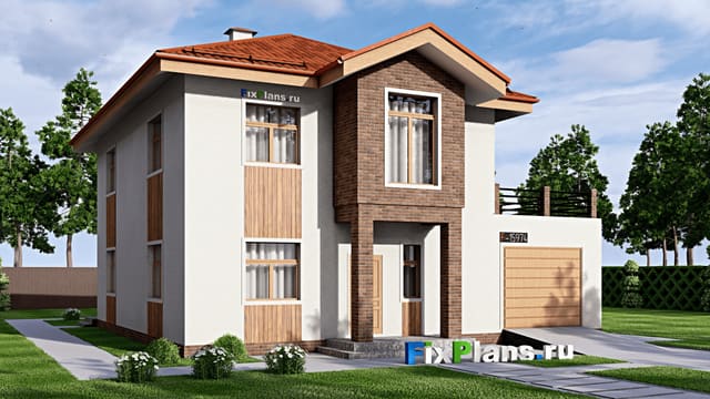 Двухэтажный дом F-15974